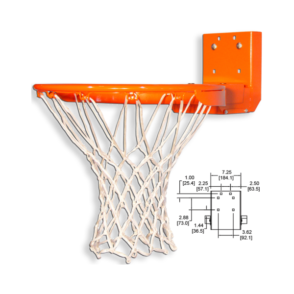 Scholastic Rear-Mount Breakaway Rim with Nylon Net
