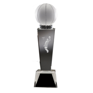 Basketball Trophy - Optical Crystal Male Basketball Award