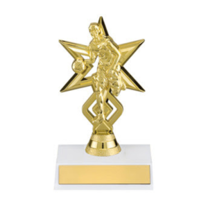 Gold Basketball Star Trophy - Male