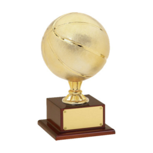 Bright Gold Finish Basketball Trophy