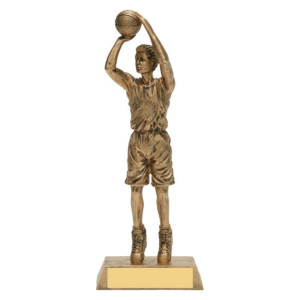 Men's Gold Basketball Tone Resin Trophy