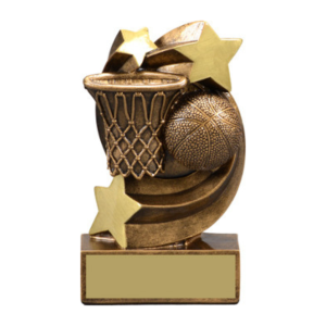 Basketball Star Swirl Resin Trophy