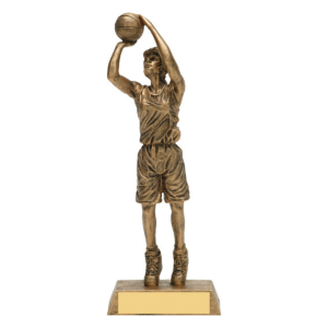 Gold Basketball Trophy - Female Gold-Tone Resin Trophy