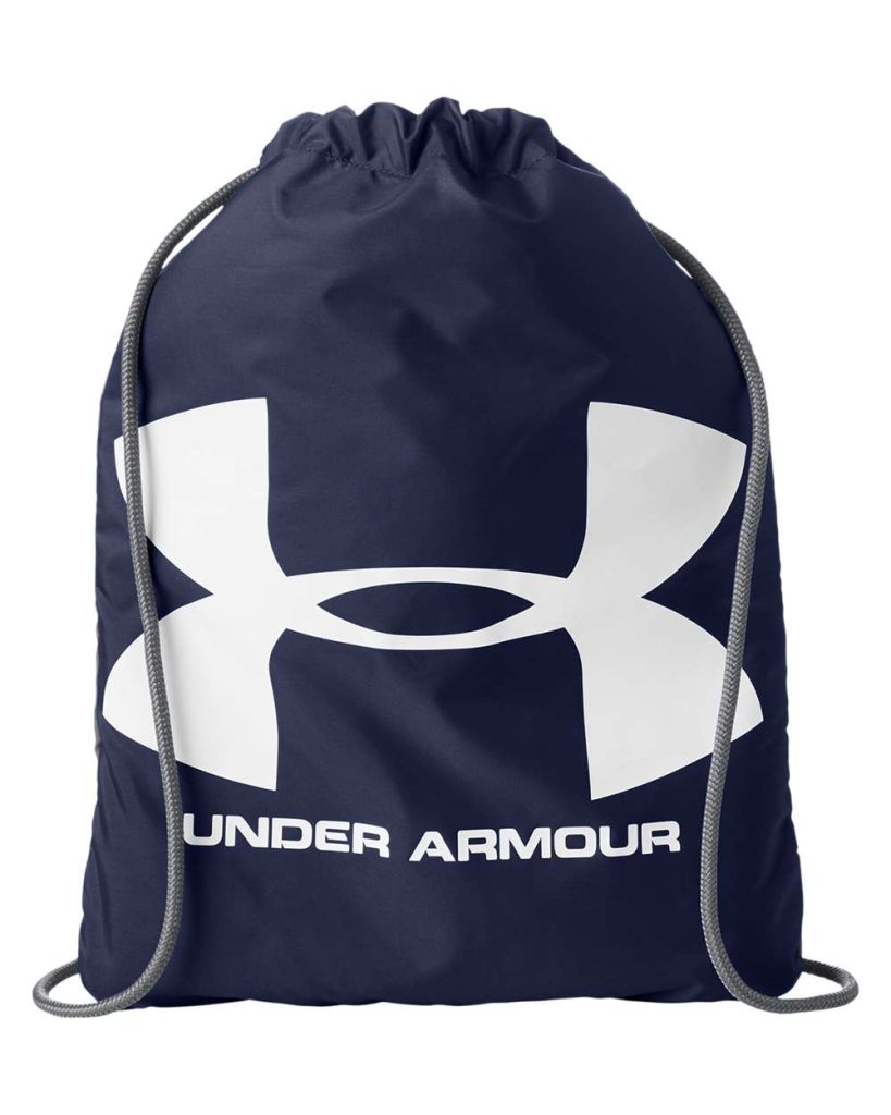 Under Armour Ozsee Sackpack Drawstring Bag - Midnight Navy/White