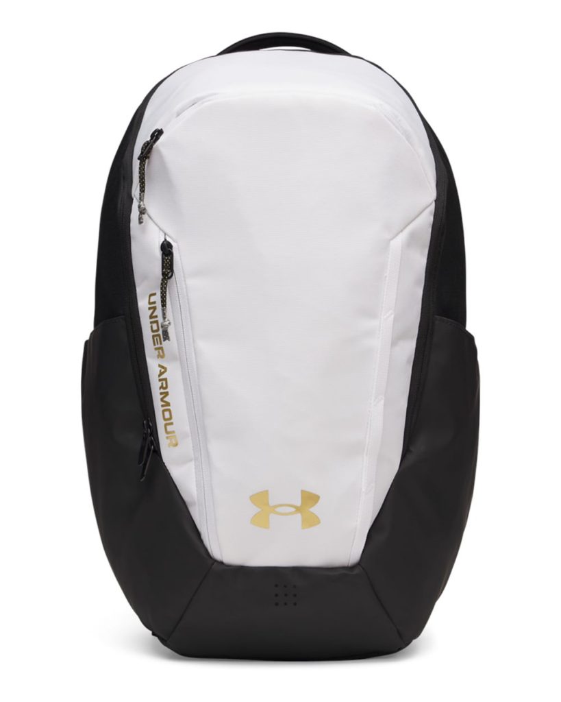 Under Armour 32L No Weigh Team Backpack - White/Black/Metallic Gold