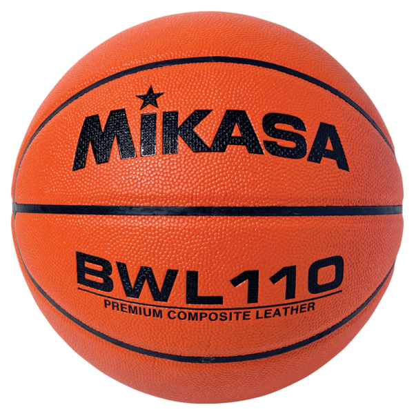Composite basketball with consistent panel construction.