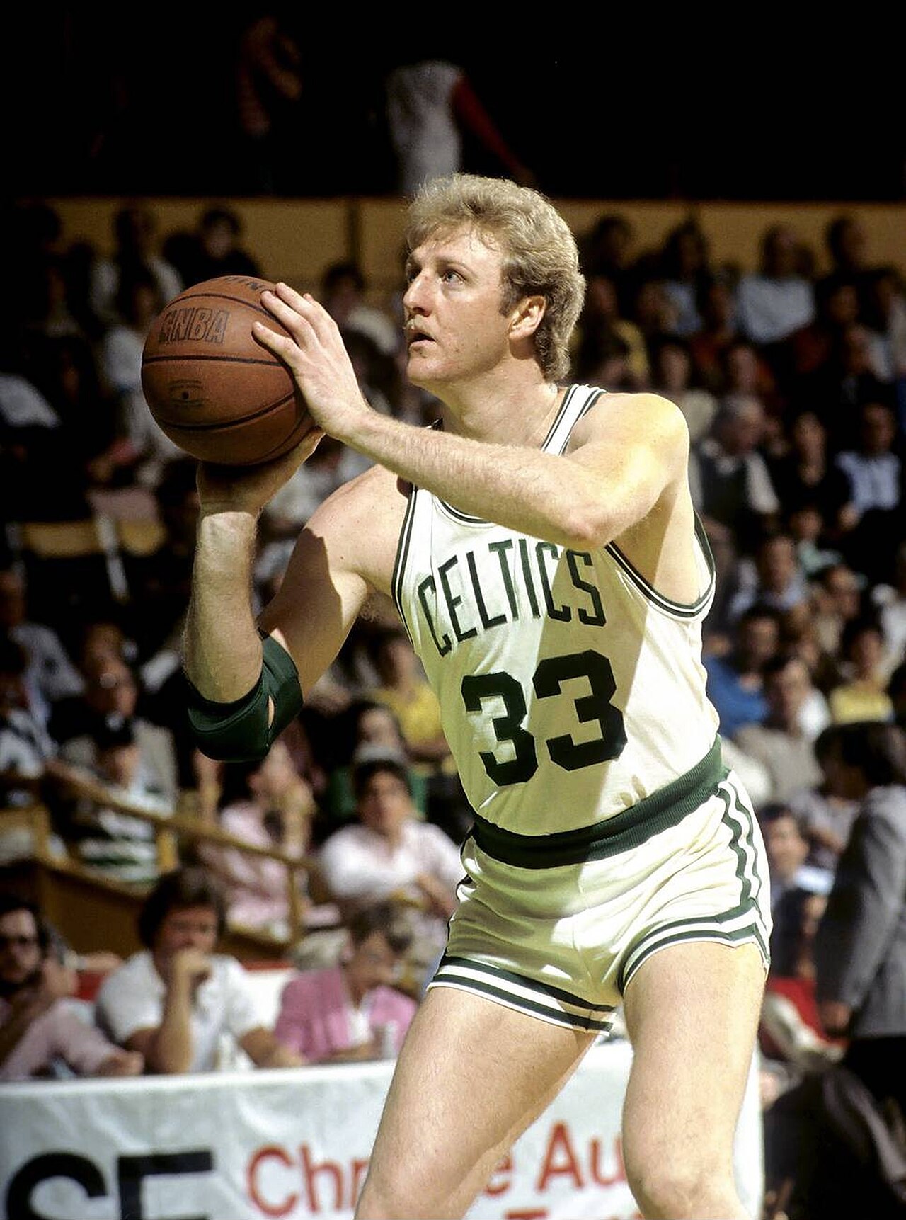 Larry Bird playing for the Boston Celtics