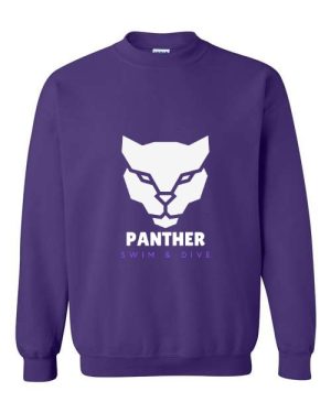 Paschal Panthers purple crewneck sweatshirt with the Panther Head design