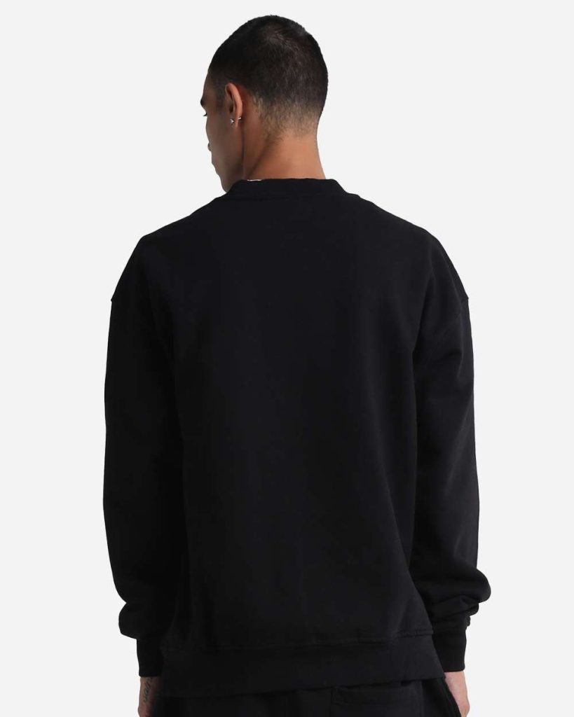 Grey Bunker Max Heavy Crewneck in Black, back