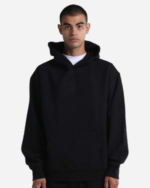 Grey Bunker Max Heavy Hoodie in Black, front