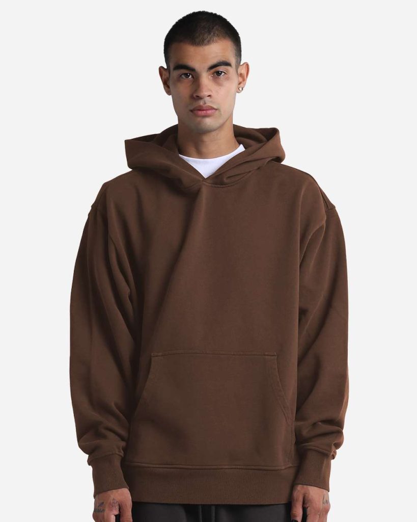 Grey Bunker Max Heavy Hoodie in Mocha, front