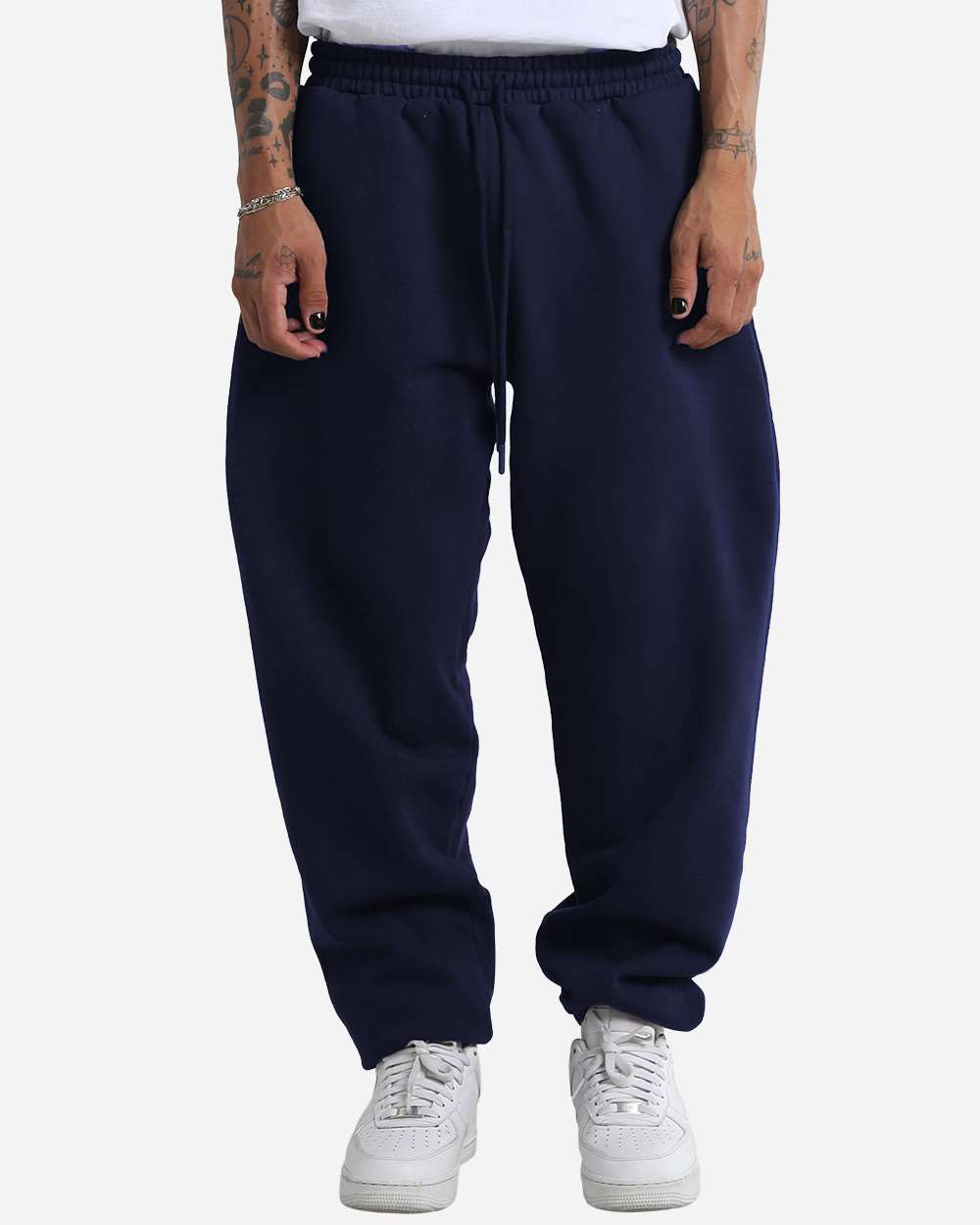 Grey Bunker Max Heavy Sweatpant in Navy, front