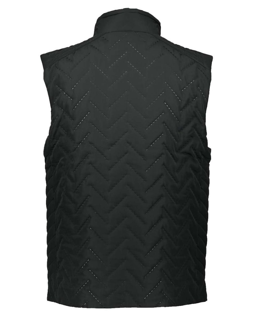 Holloway Men's Repreve Eco Quilted Vest in Black, back