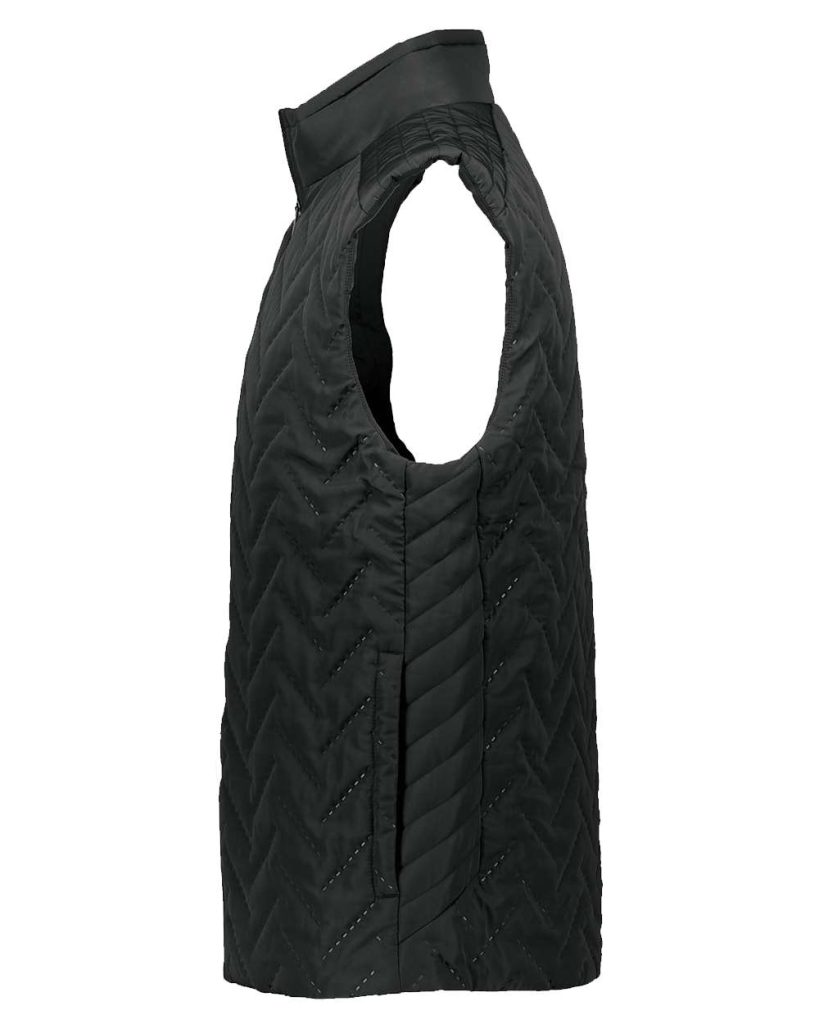 Holloway Men's Repreve Eco Quilted Vest in Black, side