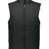 Holloway Men's Repreve Eco Quilted Vest in Black, front