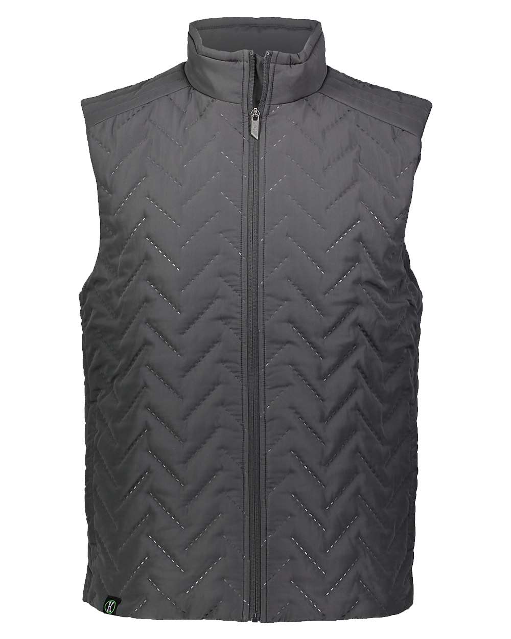 Holloway Men's Repreve Eco Quilted Vest in Carbon, front