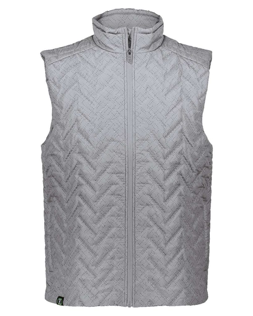 Holloway Men's Repreve Eco Quilted Vest in Tundra Haze Print, front