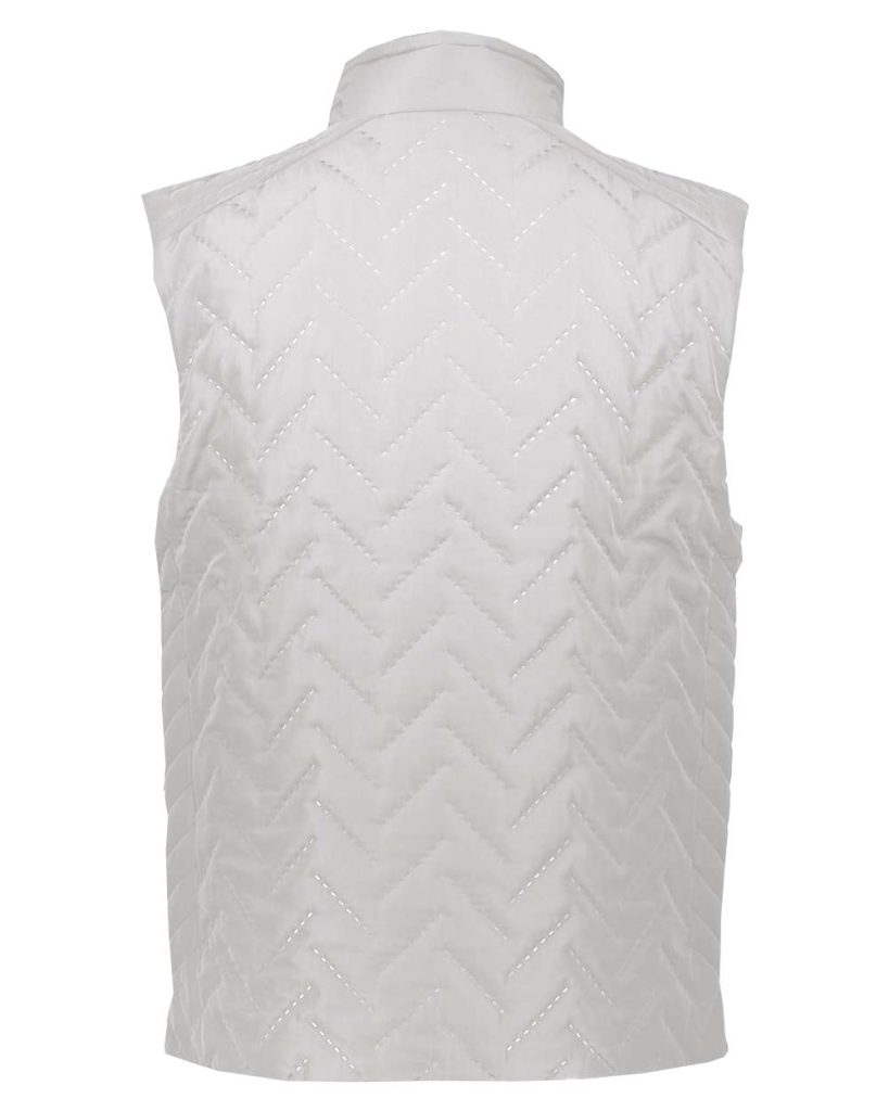 Holloway Men's Repreve Eco Quilted Vest in White, back