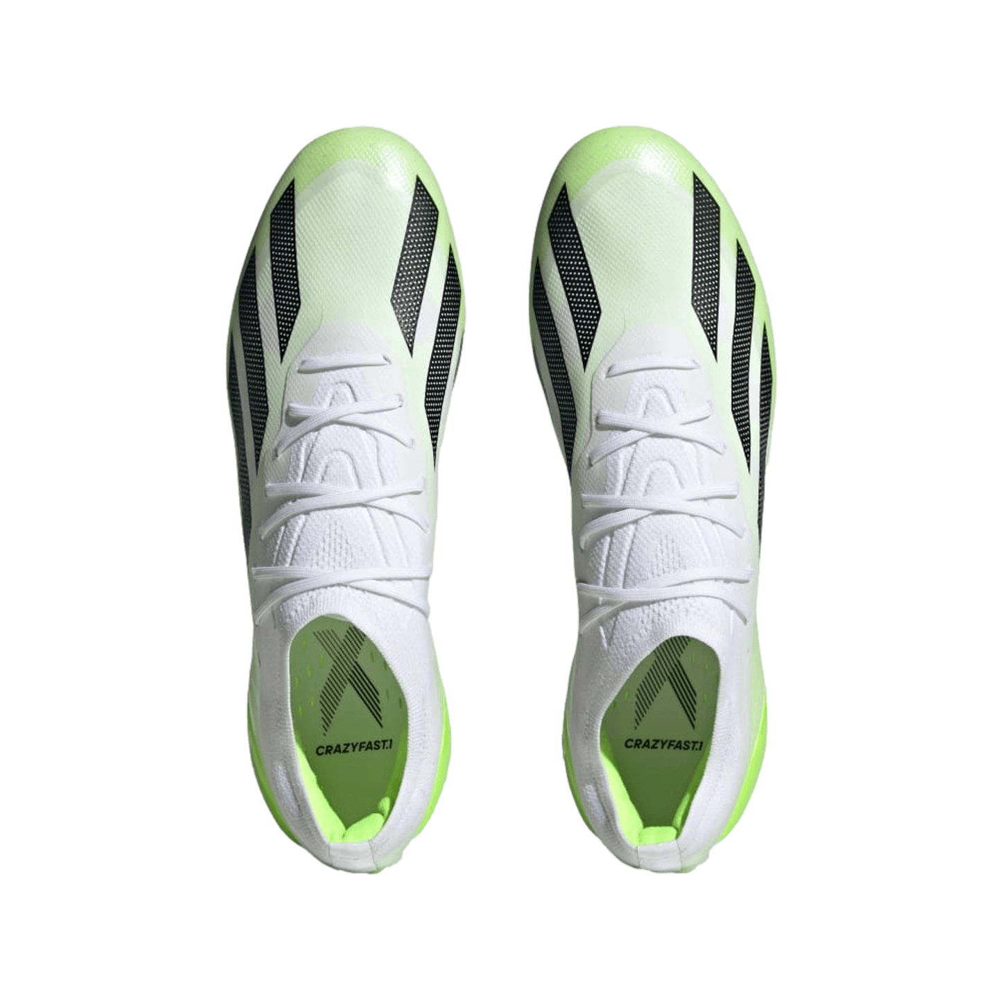 adidas X Crazyfast.1 FG — White / Black / Lucid Lemon — Men’s 13