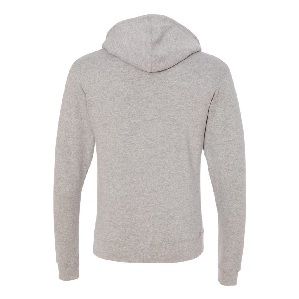Grey Bunker Triblend Fleece Hoodie in Grey Triblend Back