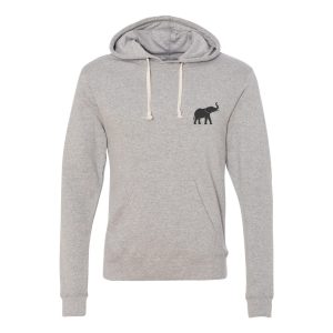 Grey Bunker Triblend Fleece Hoodie in Grey Triblend Front