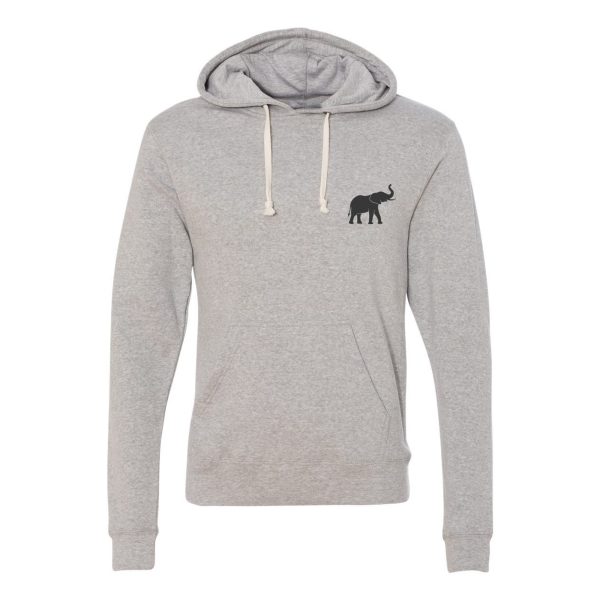 Grey Bunker Triblend Fleece Hoodie in Grey Triblend Front