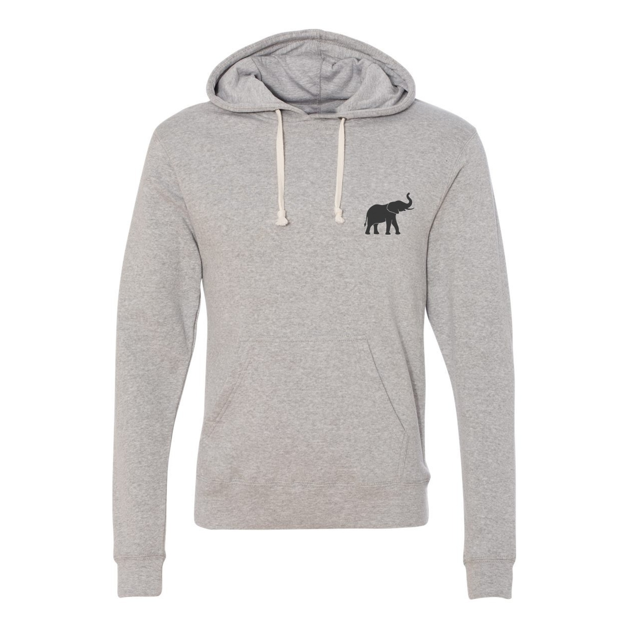 Grey Bunker Triblend Fleece Hoodie in Grey Triblend Front