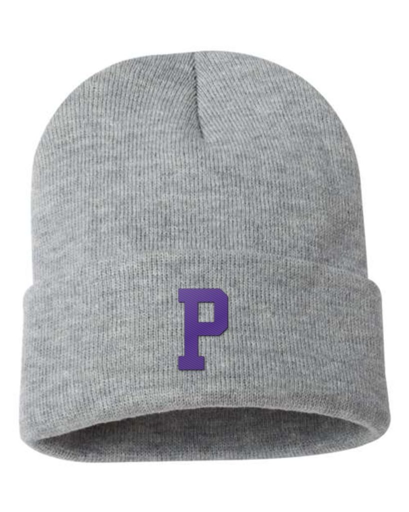 Paschal Panthers Cuffed Beanie - Block P - Grey