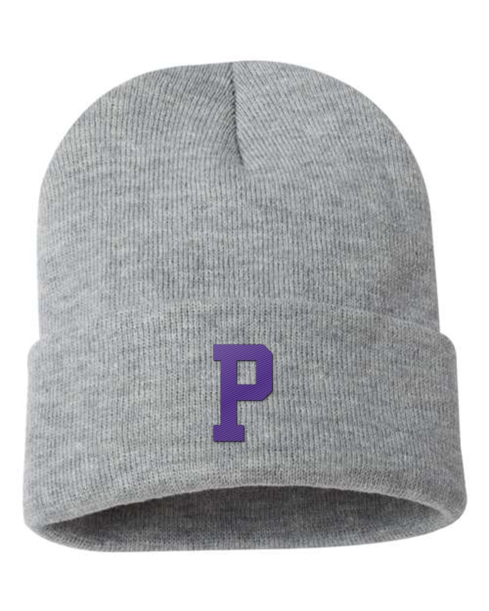 Paschal Panthers Cuffed Beanie - Block P - Grey