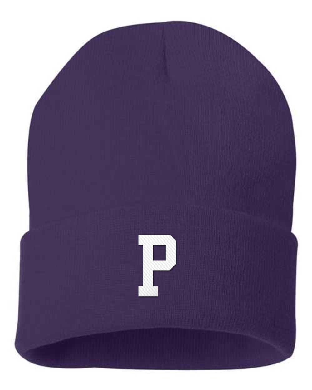 Paschal Panthers Cuffed Beanie - Block P - Purple