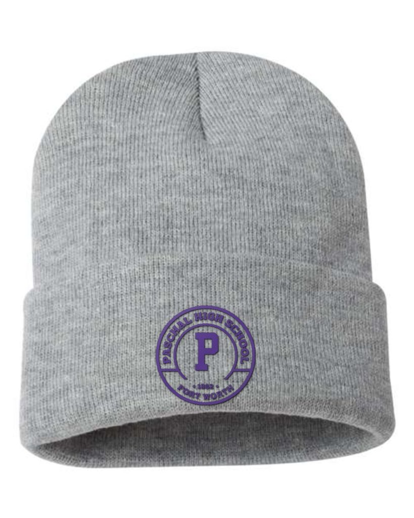Paschal Panthers Cuffed Beanie - Paschal Crest - Grey