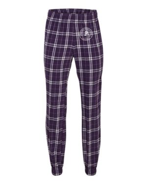 Paschal Panthers flannel joggers with Paschal crest on the left hip