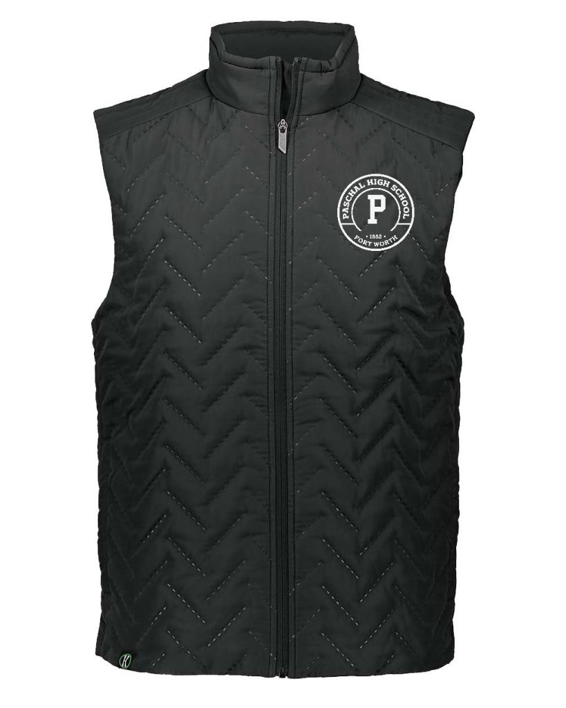 Paschal Panthers Quilted Vest black with white Paschal crest