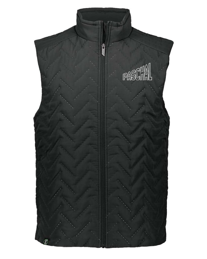 Paschal Panthers Quilted Vest black with white PASCHAL wordmark