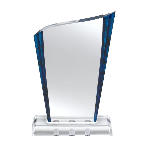 Blue Marbleized Award with Magnetic Fasteners — 5 1/2 x 8 1/2 in.