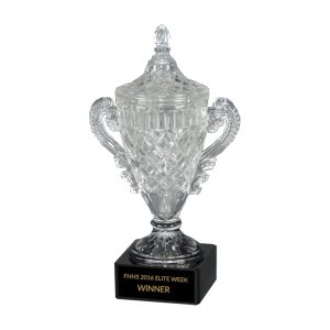 Crystal Trophy Cup — 8 x 13 1/4 in.