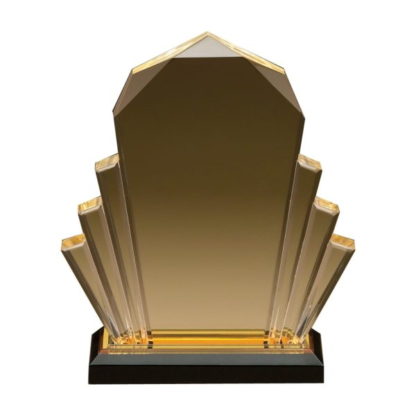 Modern Fan Acrylic Award — 6 x 8 1/2 in.