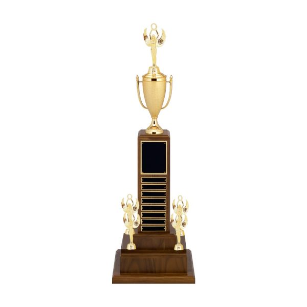 Perpetual Trophy with Top Figure and 4 Base Figures — 40 in.