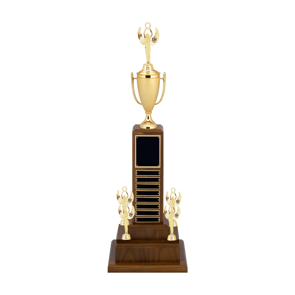 Perpetual Trophy with Top Figure and 4 Base Figures — 40 in.
