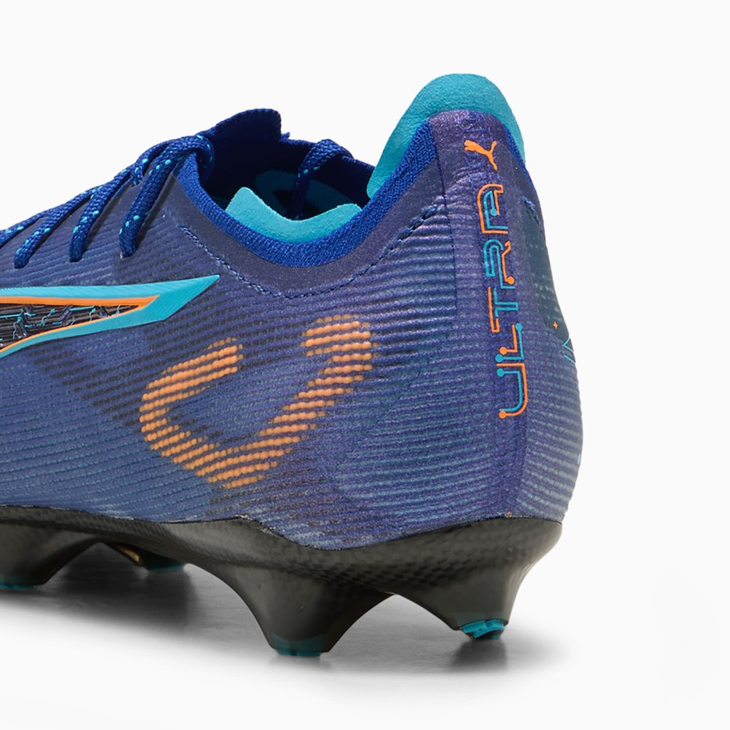 PUMA Ultra 5 Carbon Speed FG — Vivid Blue / Heat Fire — Men’s 13