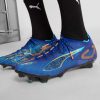 PUMA Ultra 5 Carbon Speed FG — Vivid Blue / Heat Fire — Men’s 13