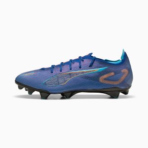 PUMA Ultra 5 Carbon Speed FG — Vivid Blue / Heat Fire — Men’s 13